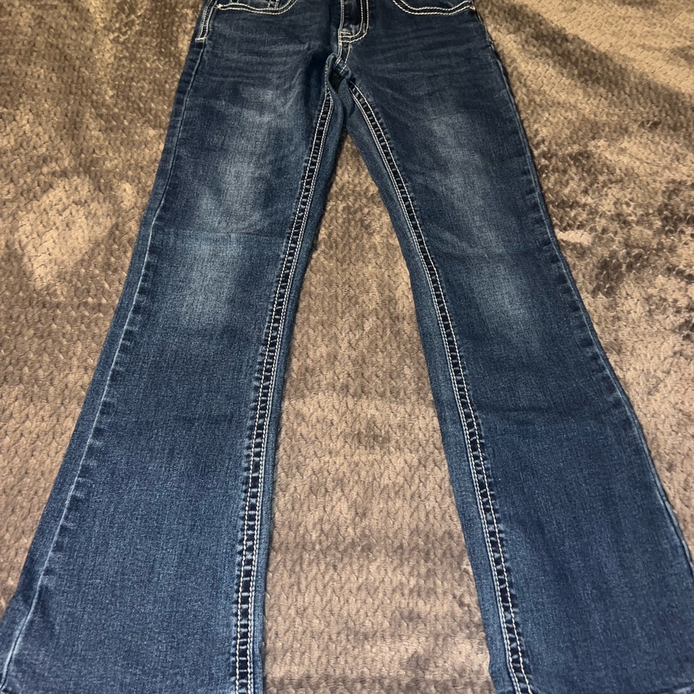 Wired Heart Embellished Bootcut Girls Jeans - Picture 3 of 5